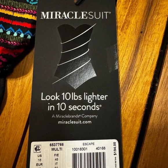 Miraclesuit NEW Raya Del Sol Multi Escape One -Piece swimsuit size 16 - Picture 4 of 6